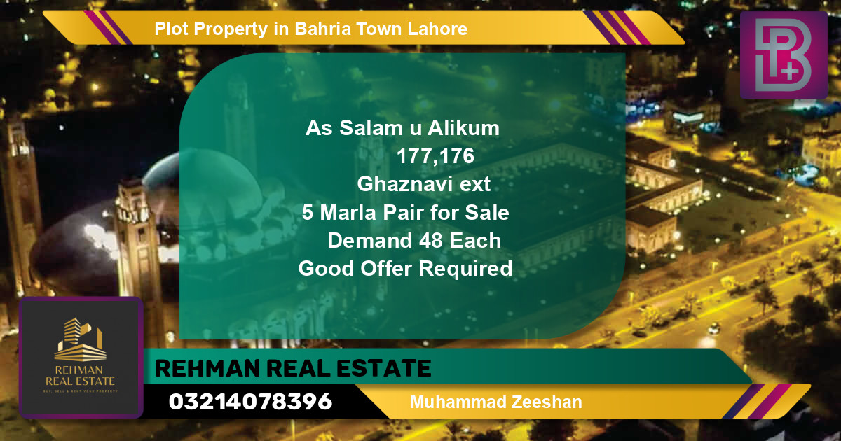 Residential Plot for Sale in Bahria Town, Lahore - (BP-56656)