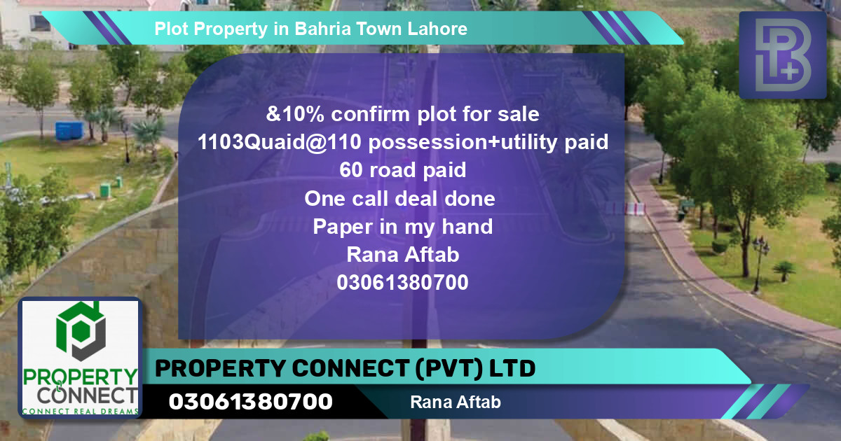 Residential Plot for Sale in Bahria Town, Lahore - (BP-56666)
