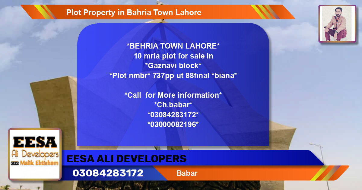 Residential Plot for Sale in Bahria Town, Lahore - (BP-56713)