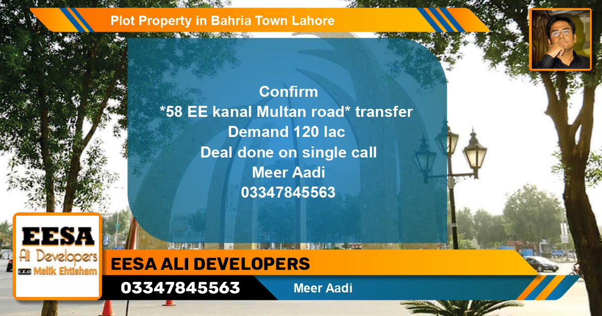 Residential Plot for Sale in Bahria Town, Lahore - (BP-56719)