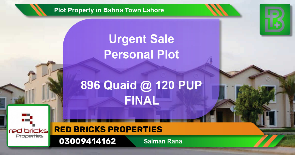 Residential Plot for Sale in Bahria Town, Lahore - (BP-56748)