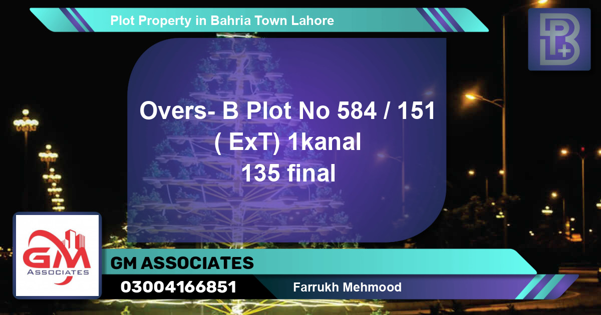 Residential Plot for Sale in Bahria Town, Lahore - (BP-56766)