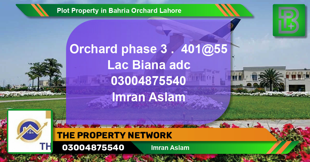 Residential Plot for Sale in Bahria Orchard, Lahore - (BP-56771)