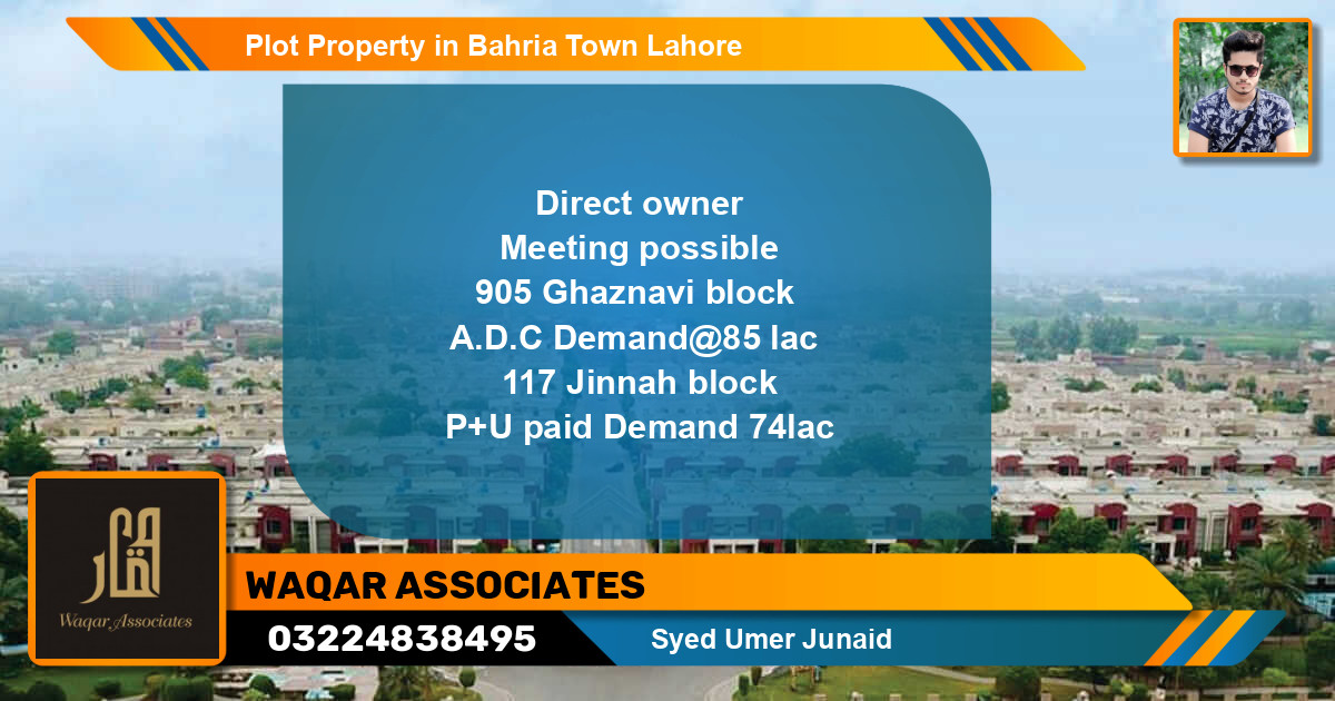 Residential Plot for Sale in Bahria Town, Lahore - (BP-56775)