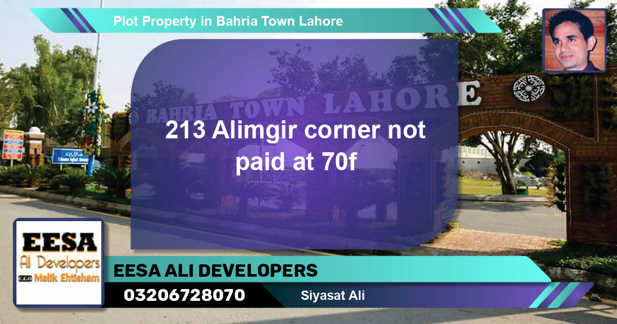 Residential Plot for Sale in Bahria Town, Lahore - (BP-56810)