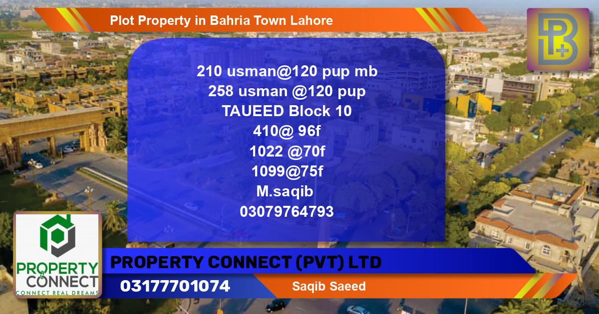 Residential Plot for Sale in Bahria Town, Lahore - (BP-56821)