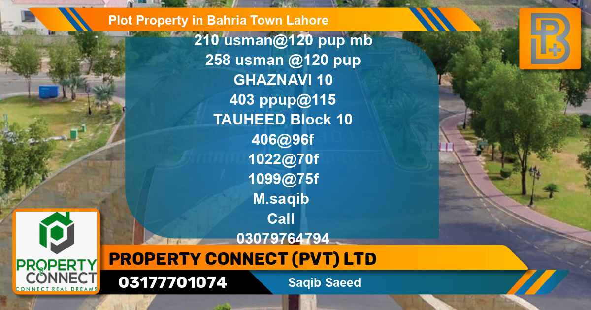 Residential Plot for Sale in Bahria Town, Lahore - (BP-56835)