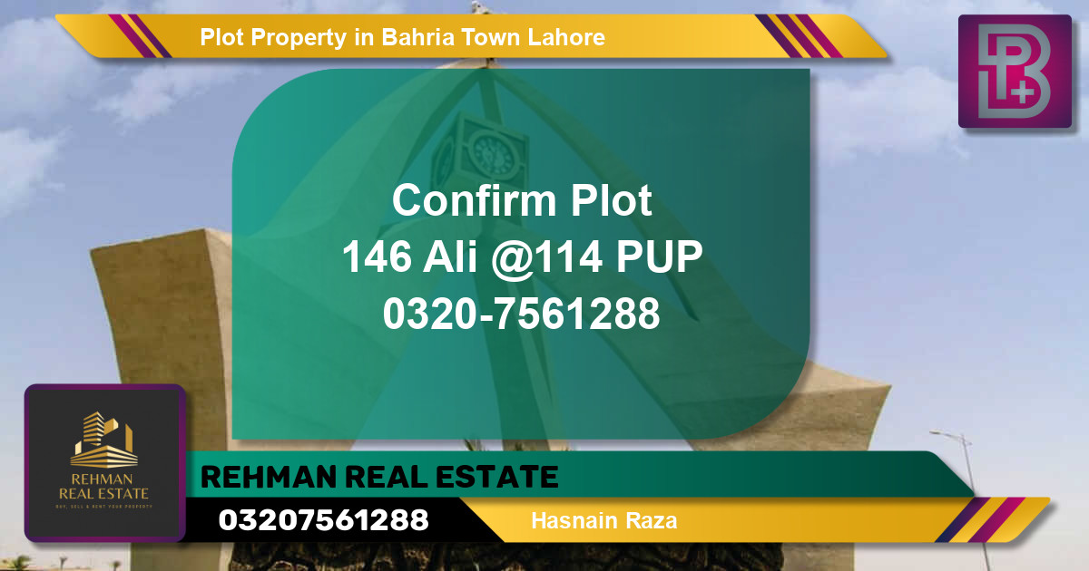 Residential Plot for Sale in Bahria Town, Lahore - (BP-56857)