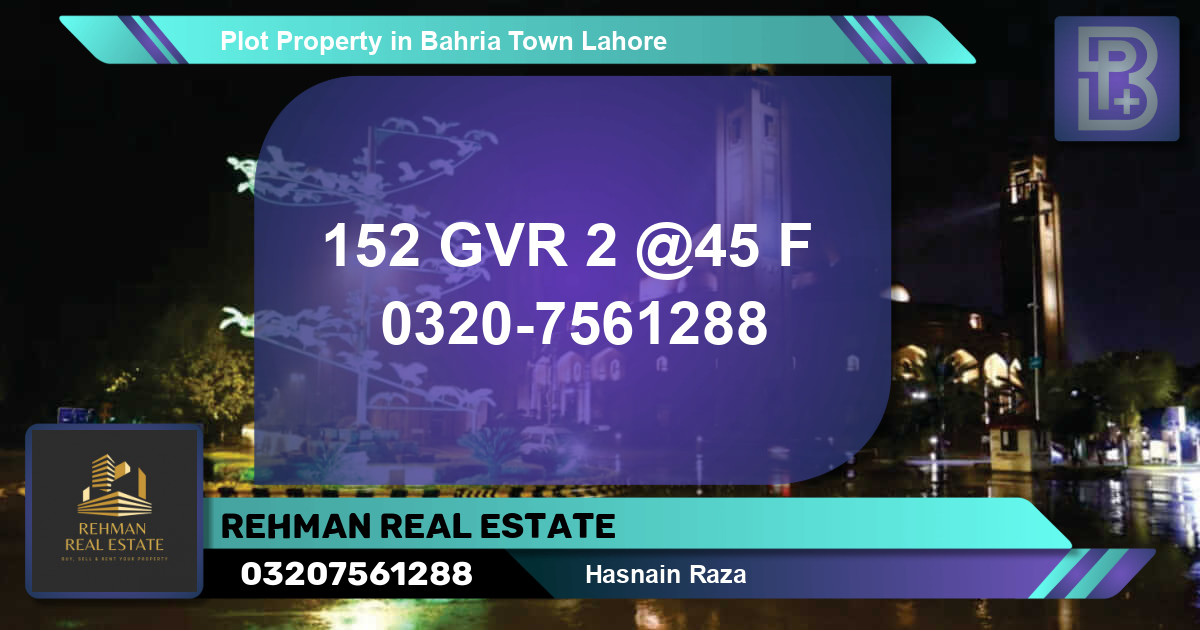 Residential Plot for Sale in Bahria Town, Lahore - (BP-56867)