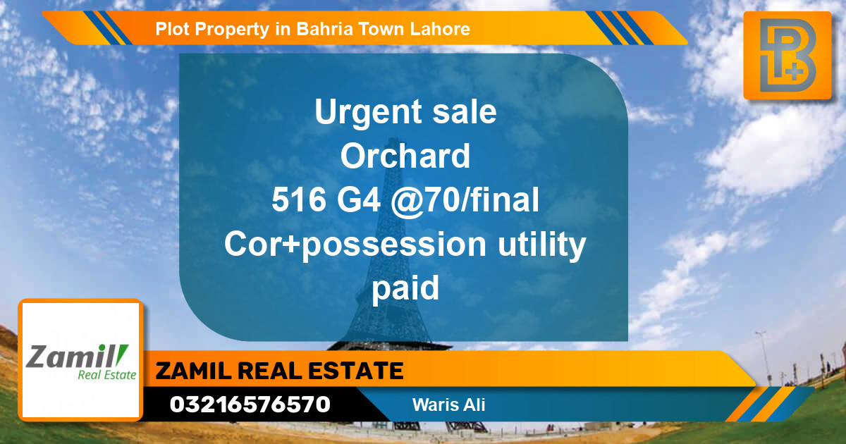 Residential Plot for Sale in Bahria Town, Lahore - (BP-56917)