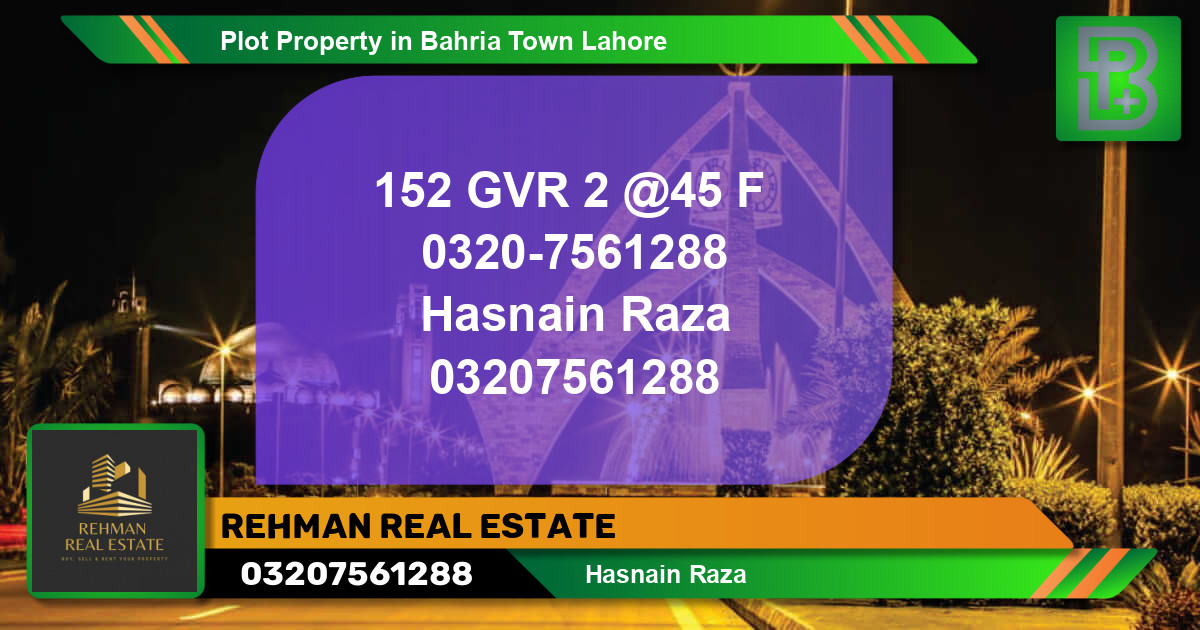 Residential Plot for Sale in Bahria Town, Lahore - (BP-56944)