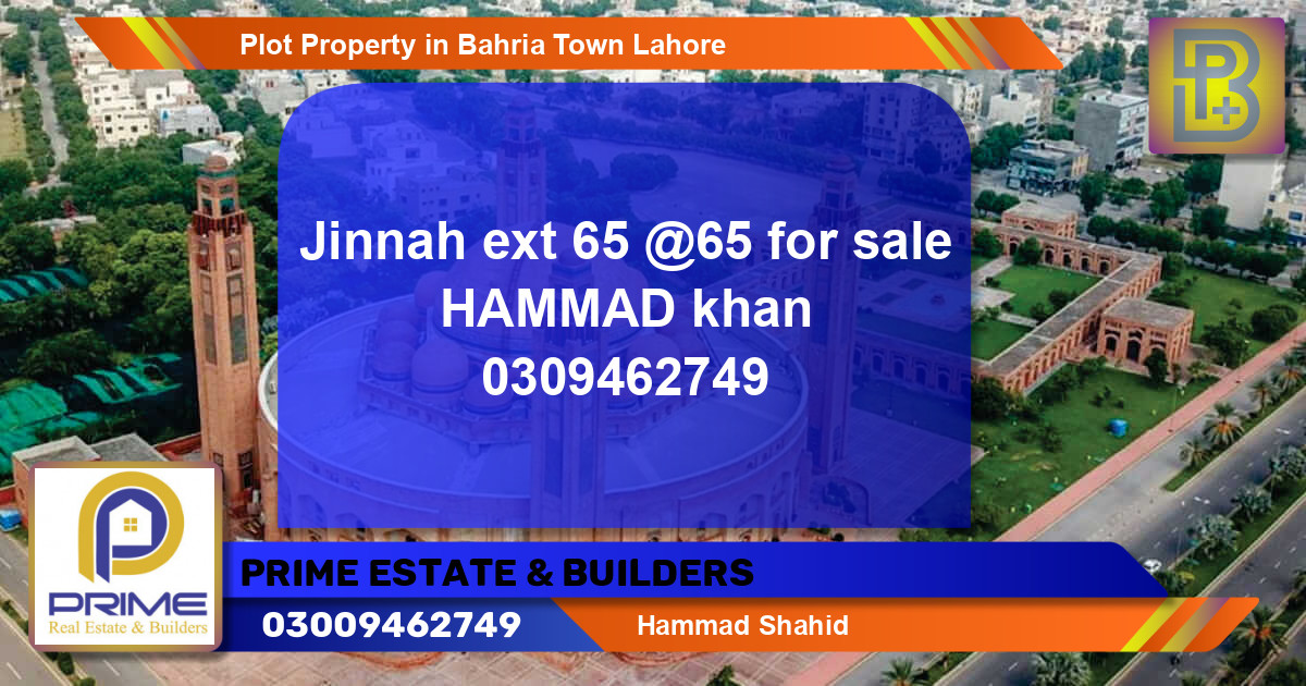 Residential Plot for Sale in Bahria Town, Lahore - (BP-56970)