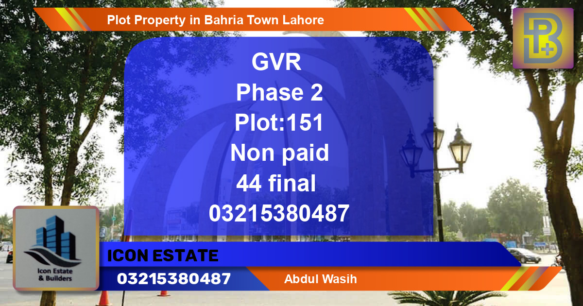 Residential Plot for Sale in Bahria Town, Lahore - (BP-57003)