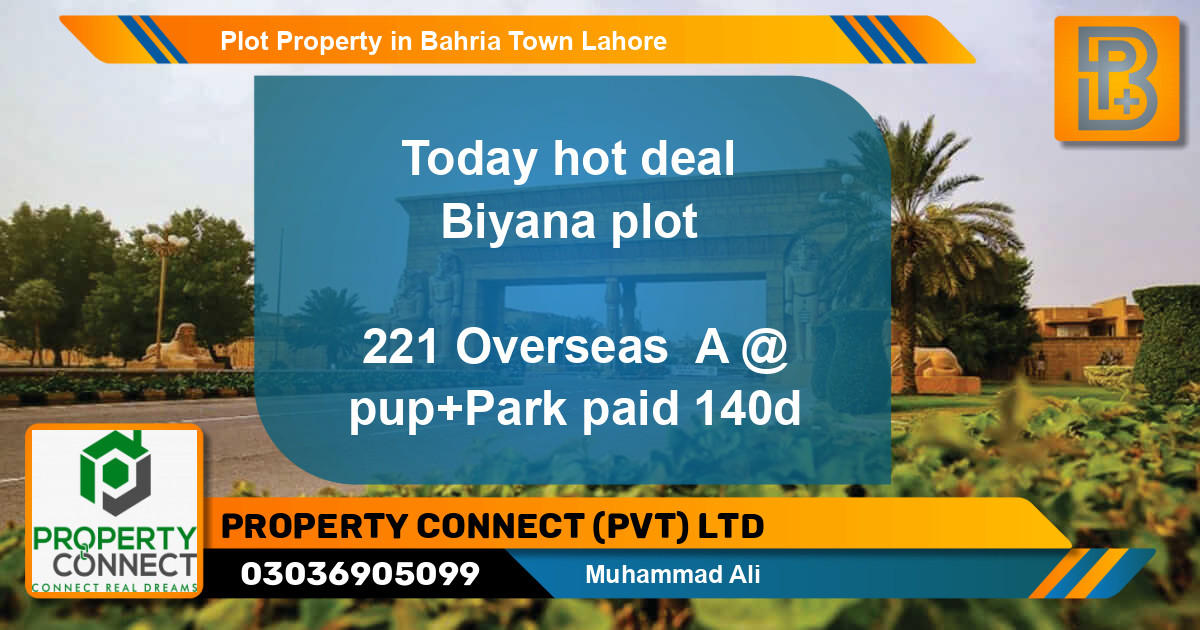 Residential Plot for Sale in Bahria Town, Lahore - (BP-57016)