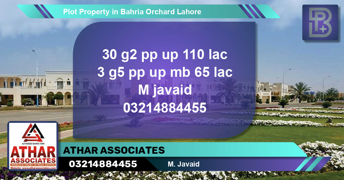 Residential Plot for Sale in Bahria Orchard, Lahore - (BP-57022)