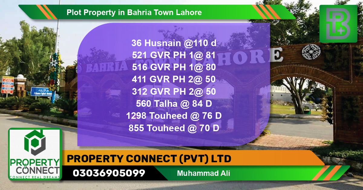 Residential Plot for Sale in Bahria Town, Lahore - (BP-57024)