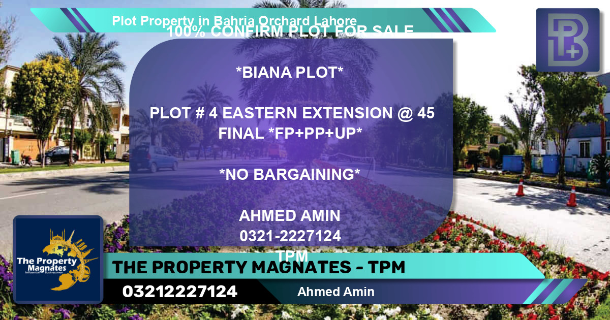 Residential Plot for Sale in Bahria Orchard, Lahore - (BP-57041)