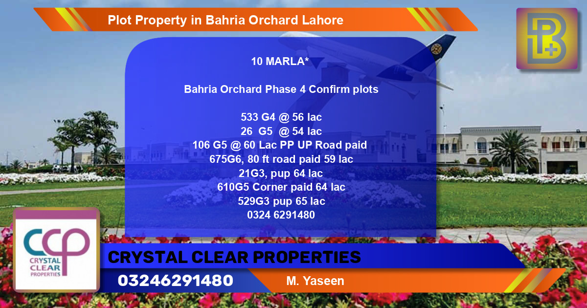 Residential Plot for Sale in Bahria Orchard, Lahore - (BP-57057)