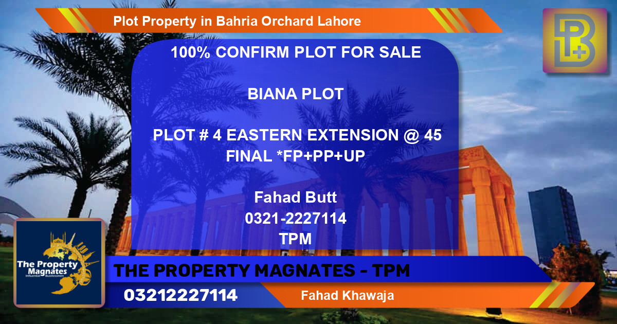 Residential Plot for Sale in Bahria Orchard, Lahore - (BP-57082)