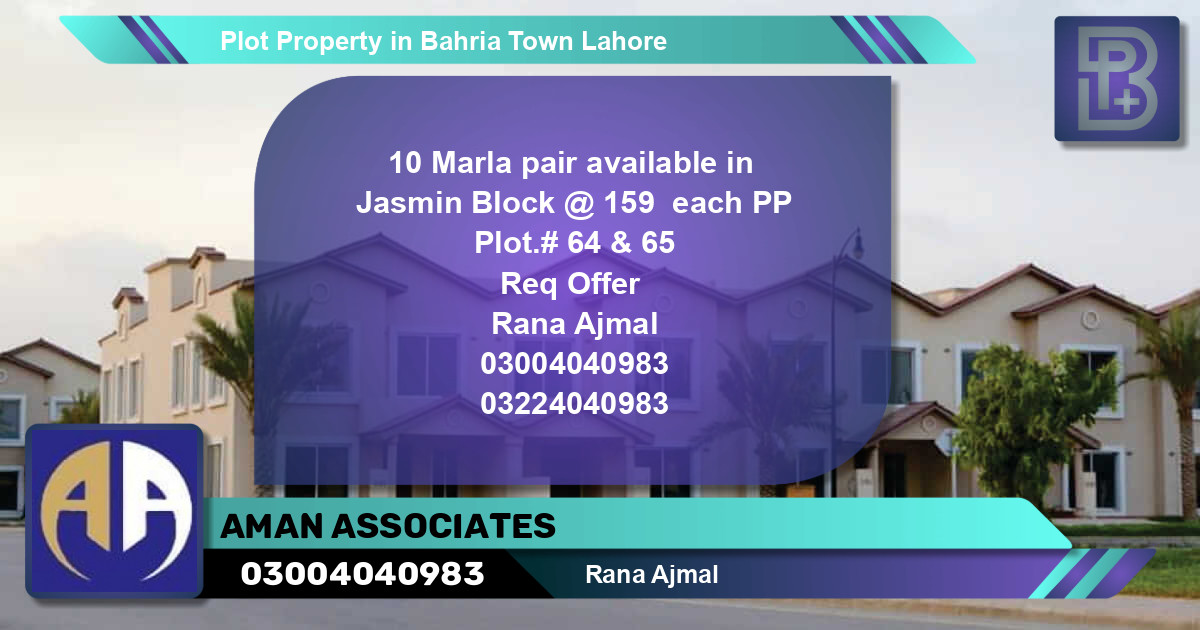 Residential Plot for Sale in Bahria Town, Lahore - (BP-57094)