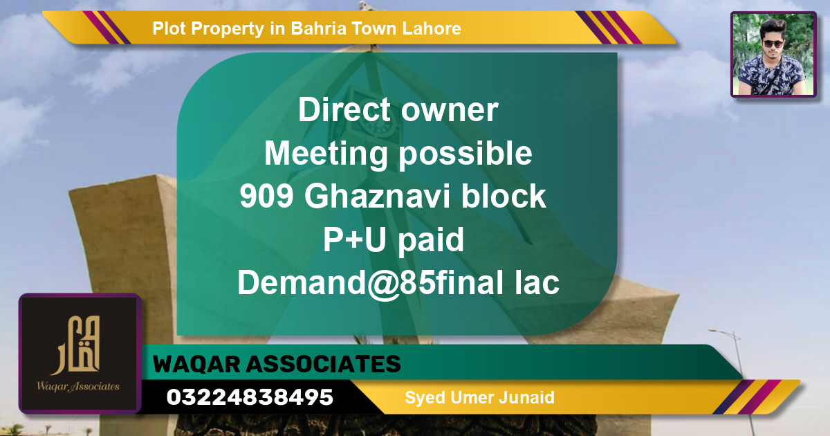 Residential Plot for Sale in Bahria Town, Lahore - (BP-57123)