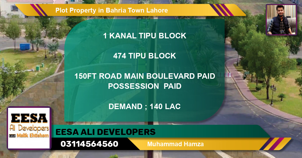 Residential Plot for Sale in Bahria Town, Lahore - (BP-57172)