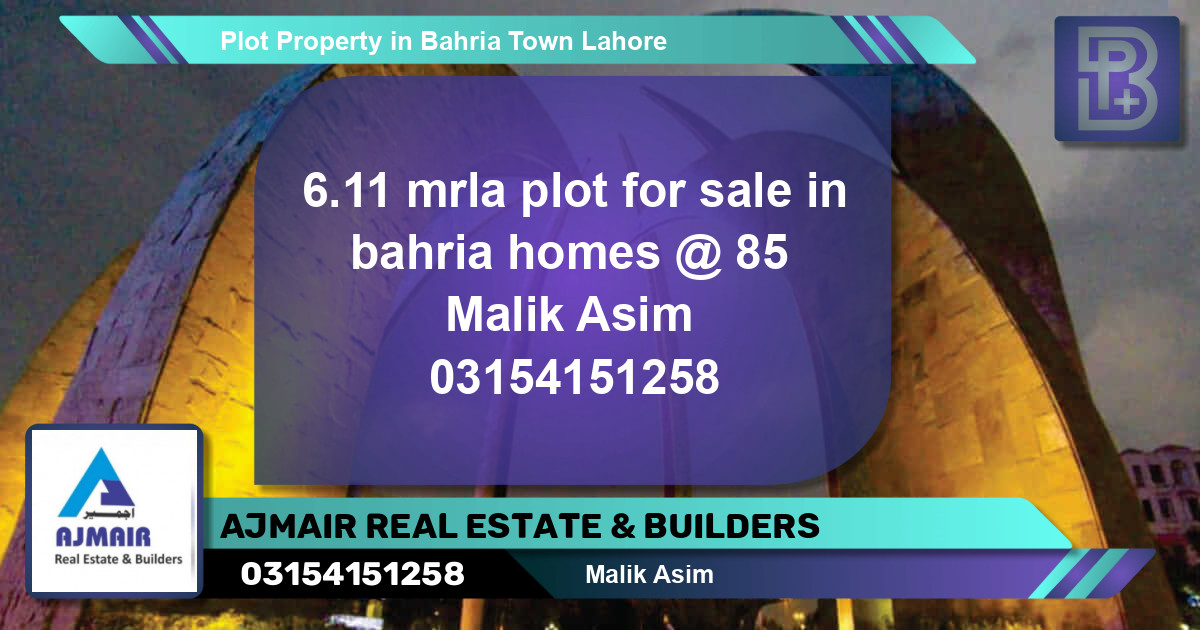 Residential Plot for Sale in Bahria Town, Lahore - (BP-57189)
