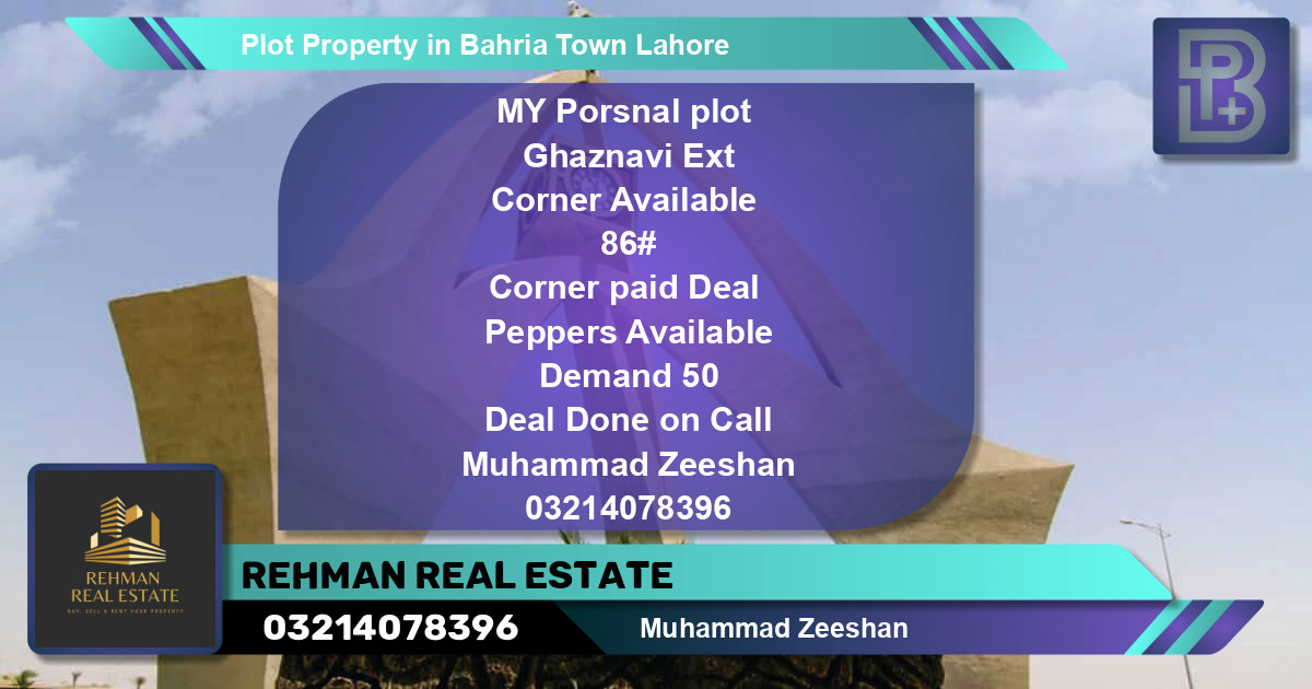 Residential Plot for Sale in Bahria Town, Lahore - (BP-57194)