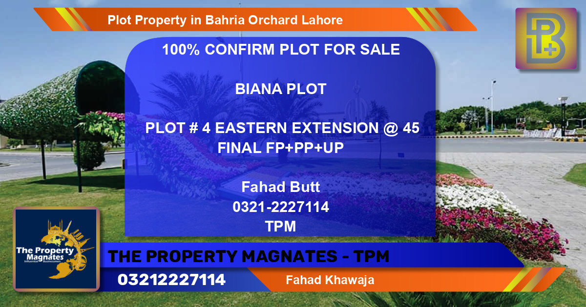 Residential Plot for Sale in Bahria Orchard, Lahore - (BP-57224)
