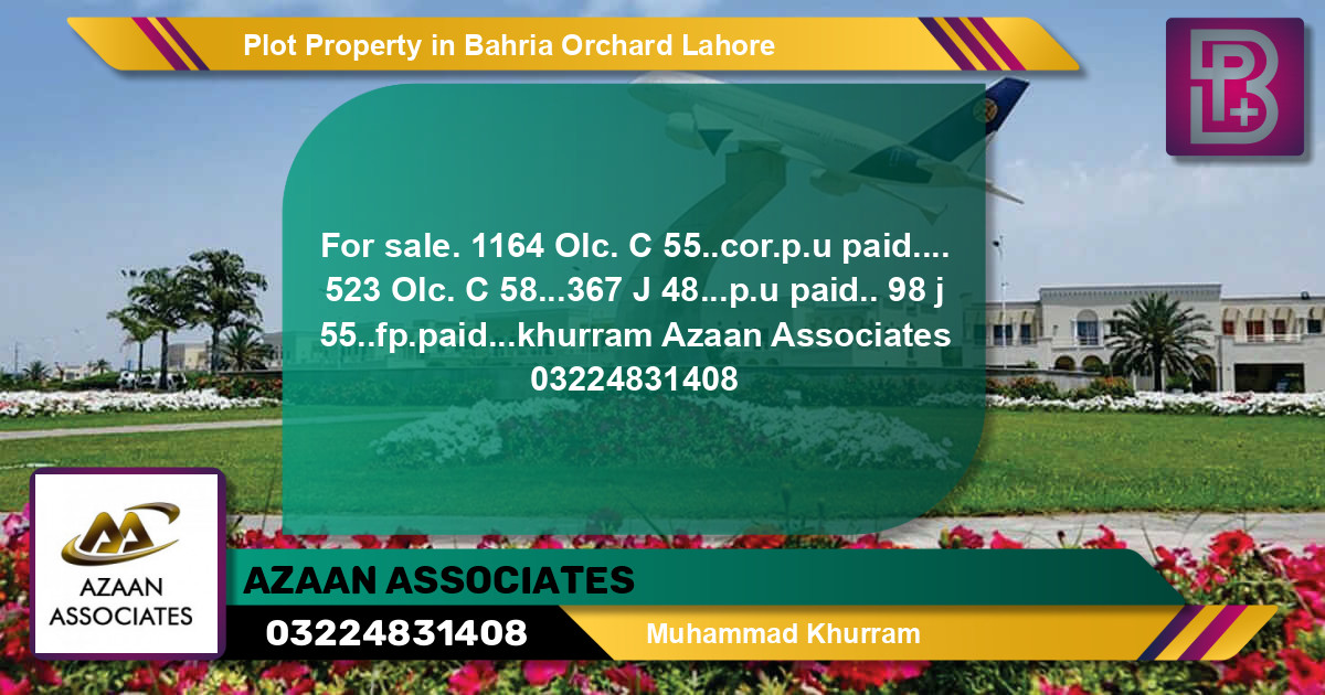 Residential Plot for Sale in Bahria Orchard, Lahore - (BP-57271)