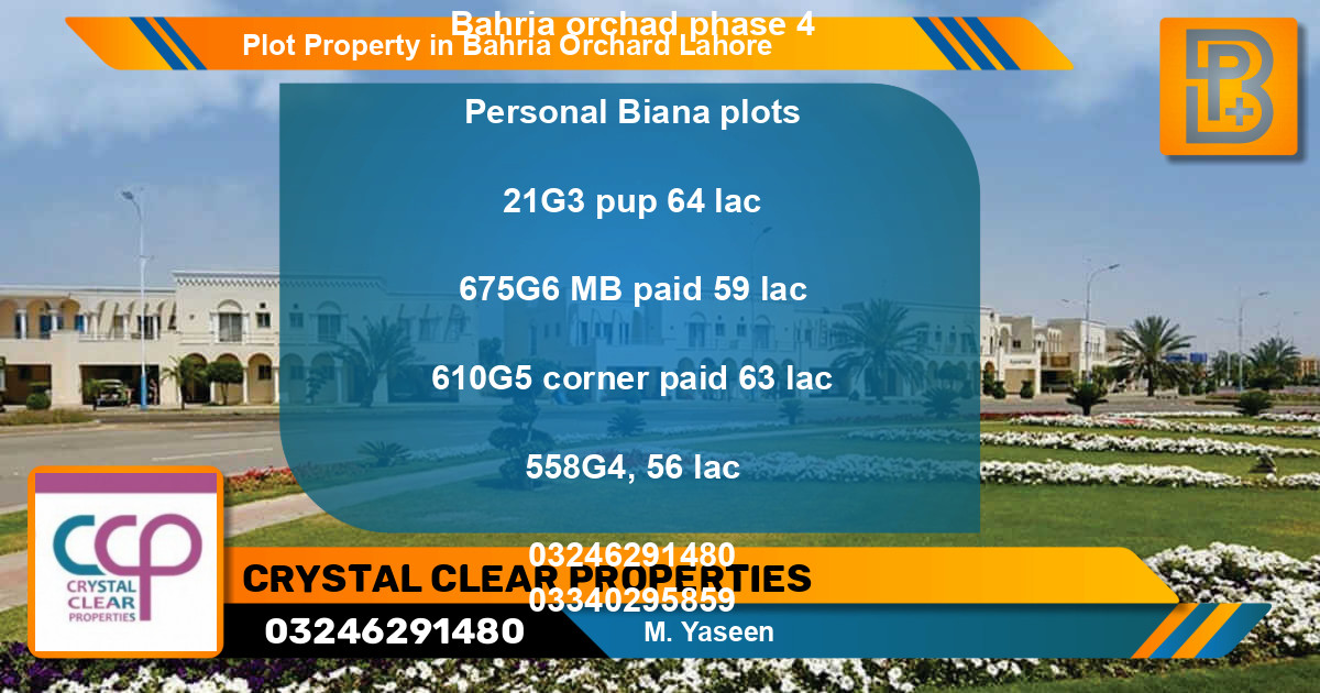 Residential Plot for Sale in Bahria Orchard, Lahore - (BP-57292)
