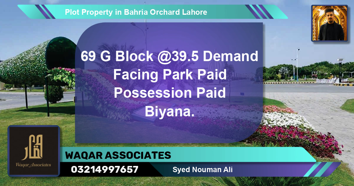 Residential Plot for Sale in Bahria Orchard, Lahore - (BP-57303)