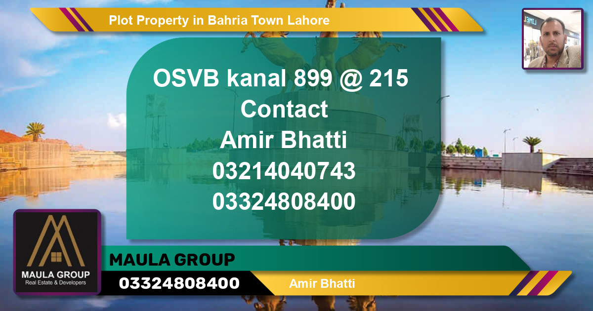 Residential Plot for Sale in Bahria Town, Lahore - (BP-57337)