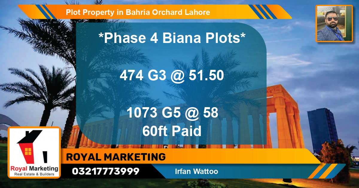 Residential Plot for Sale in Bahria Orchard, Lahore - (BP-57363)