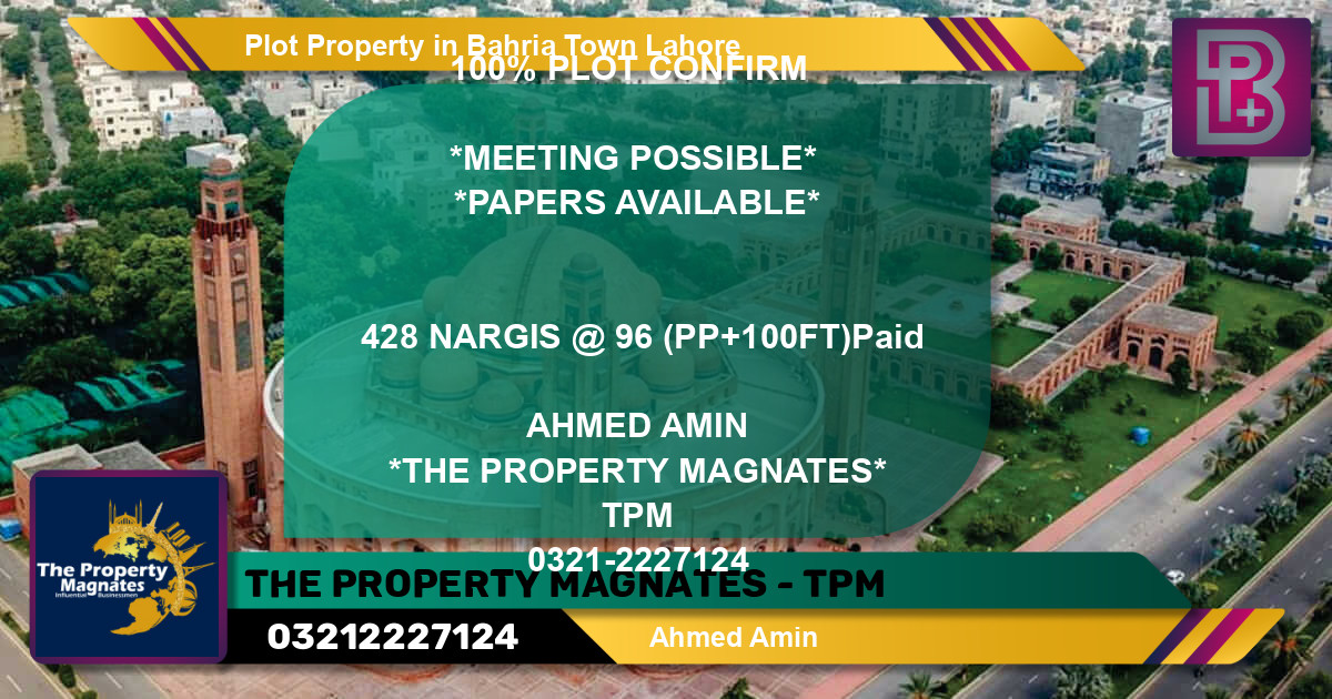 Residential Plot for Sale in Bahria Town, Lahore - (BP-57380)
