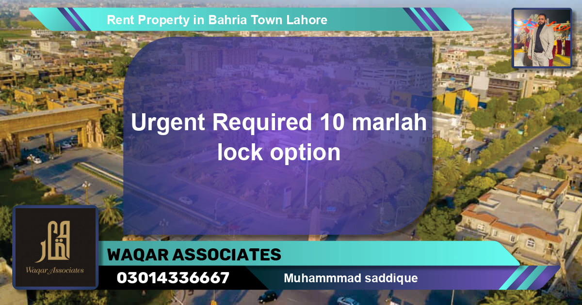 Residential Property for Rent in Bahria Town, Lahore - (BP-57388)