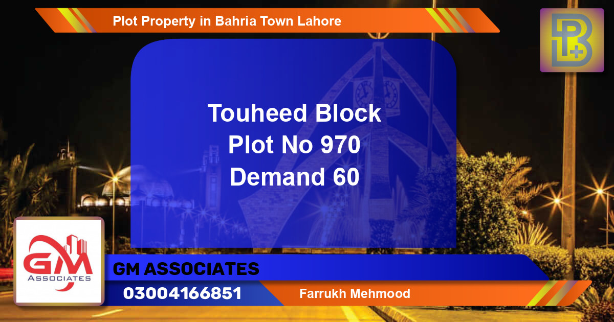 Residential Plot for Sale in Bahria Town, Lahore - (BP-57395)