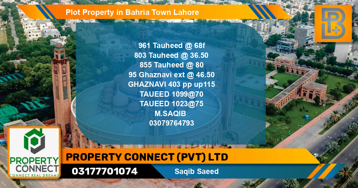 Residential Plot for Sale in Bahria Town, Lahore - (BP-57402)