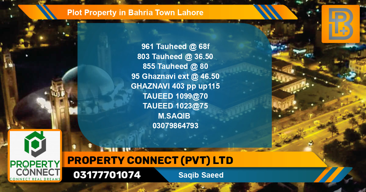 Residential Plot for Sale in Bahria Town, Lahore - (BP-57403)