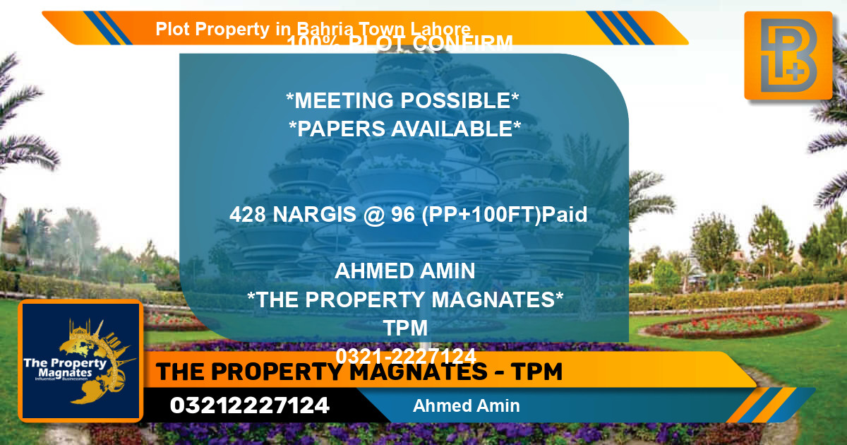 Residential Plot for Sale in Bahria Town, Lahore - (BP-57409)