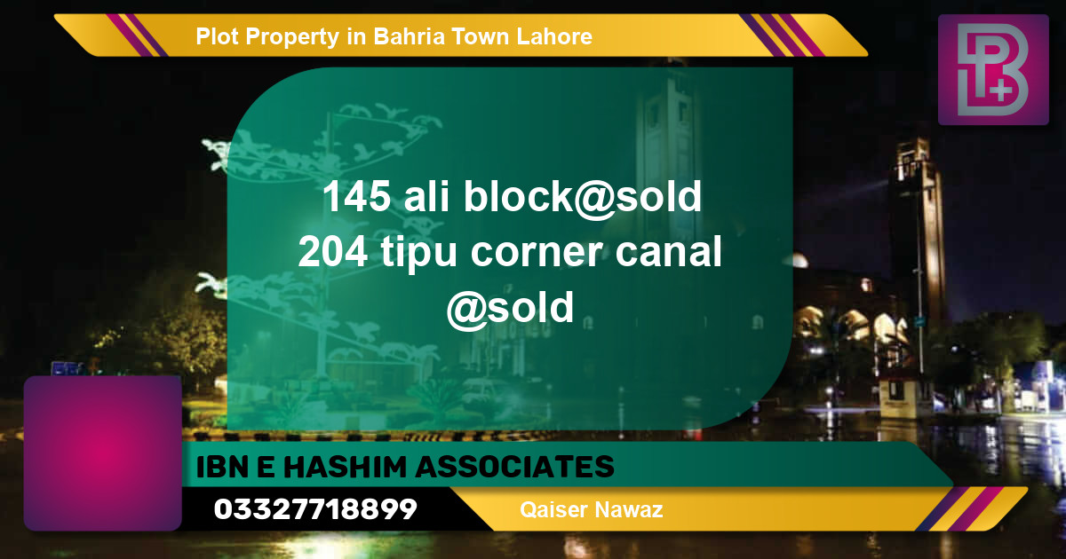 Residential Plot for Sale in Bahria Town, Lahore - (BP-57428)