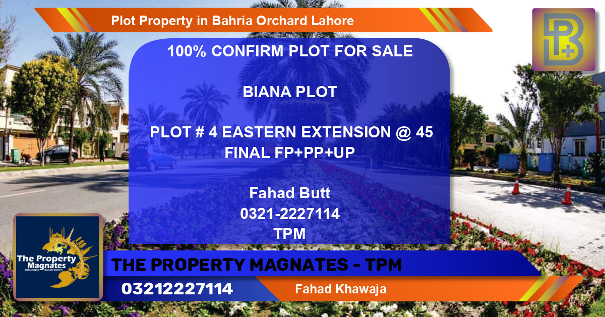 Residential Plot for Sale in Bahria Orchard, Lahore - (BP-57453)