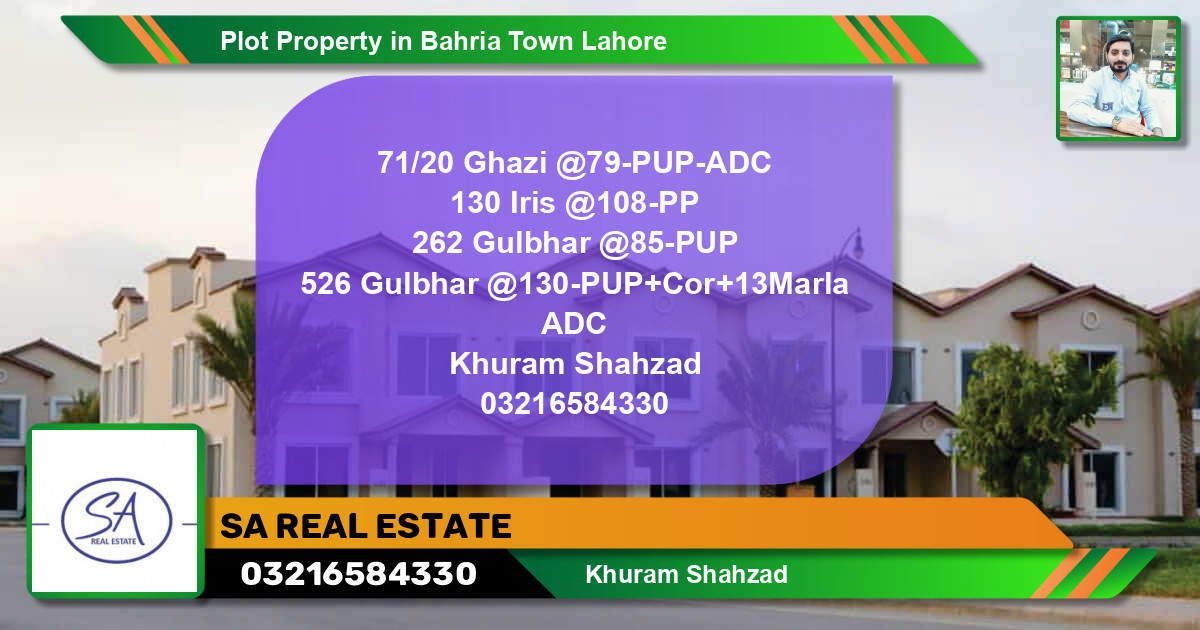Residential Plot for Sale in Bahria Town, Lahore - (BP-57462)