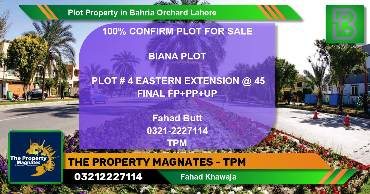 Residential Plot for Sale in Bahria Orchard, Lahore - (BP-57474)