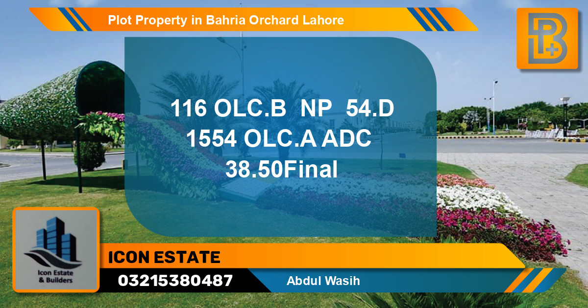 Residential Plot for Sale in Bahria Orchard, Lahore - (BP-57481)