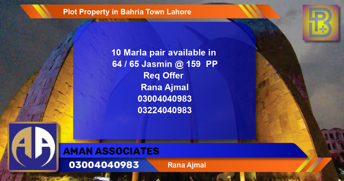 Residential Plot for Sale in Bahria Town, Lahore - (BP-57487)