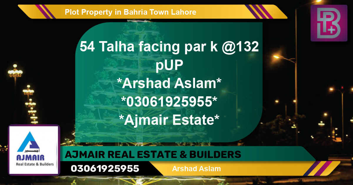 Residential Plot for Sale in Bahria Town, Lahore - (BP-57494)