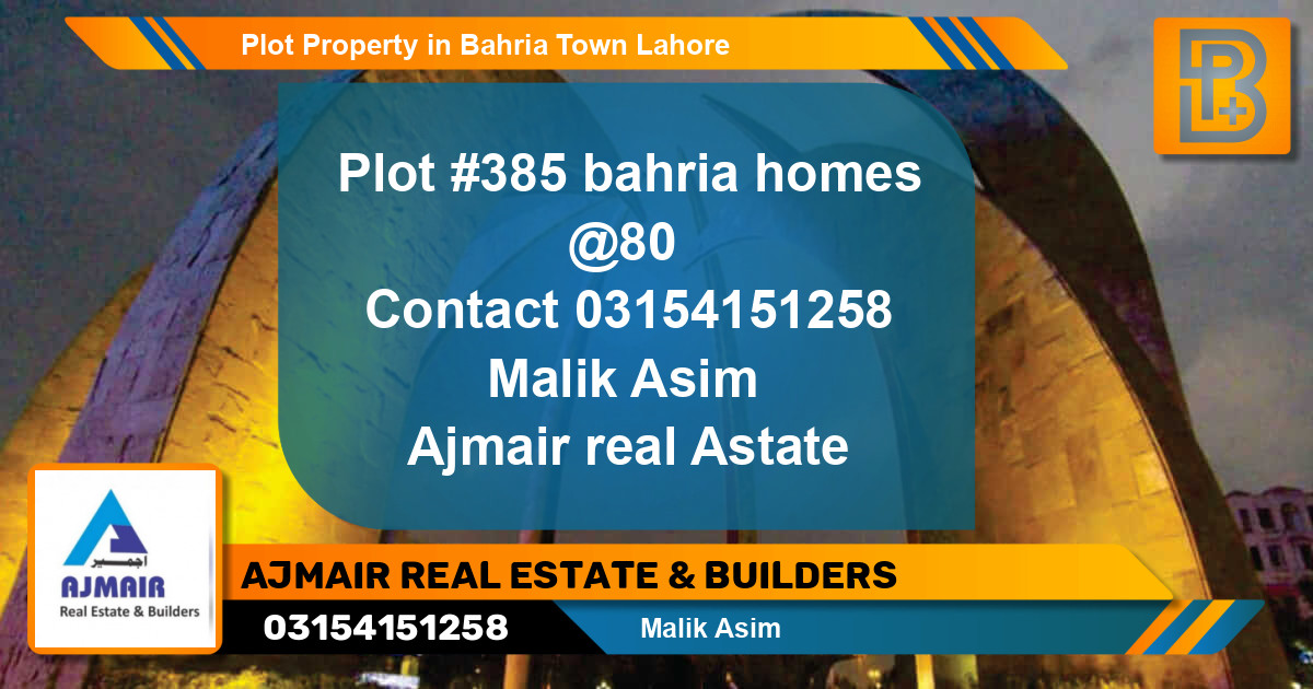 Residential Plot for Sale in Bahria Town, Lahore - (BP-57502)