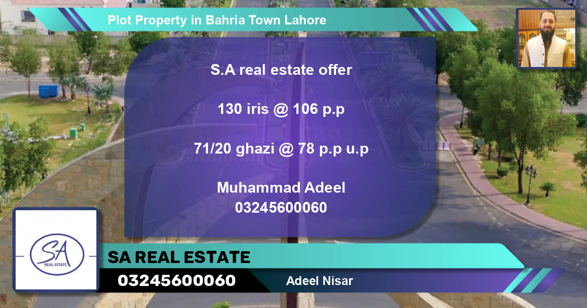Residential Plot for Sale in Bahria Town, Lahore - (BP-57511)