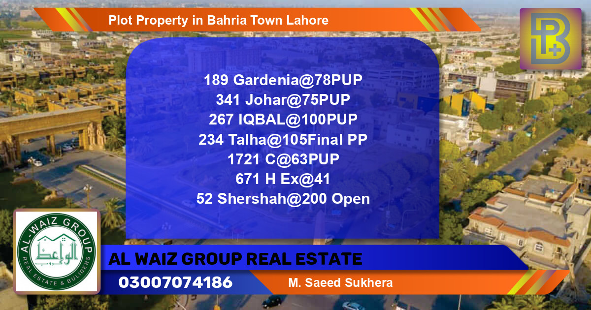 Residential Plot for Sale in Bahria Town, Lahore - (BP-57521)